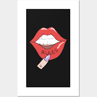 Euphoria - RULES Lip Tattoo Posters and Art